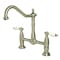 Kingston Brass KS1178PL Heritage Bridge Kitchen Faucet, Brushed Nickel KS1178PL - alternate 1